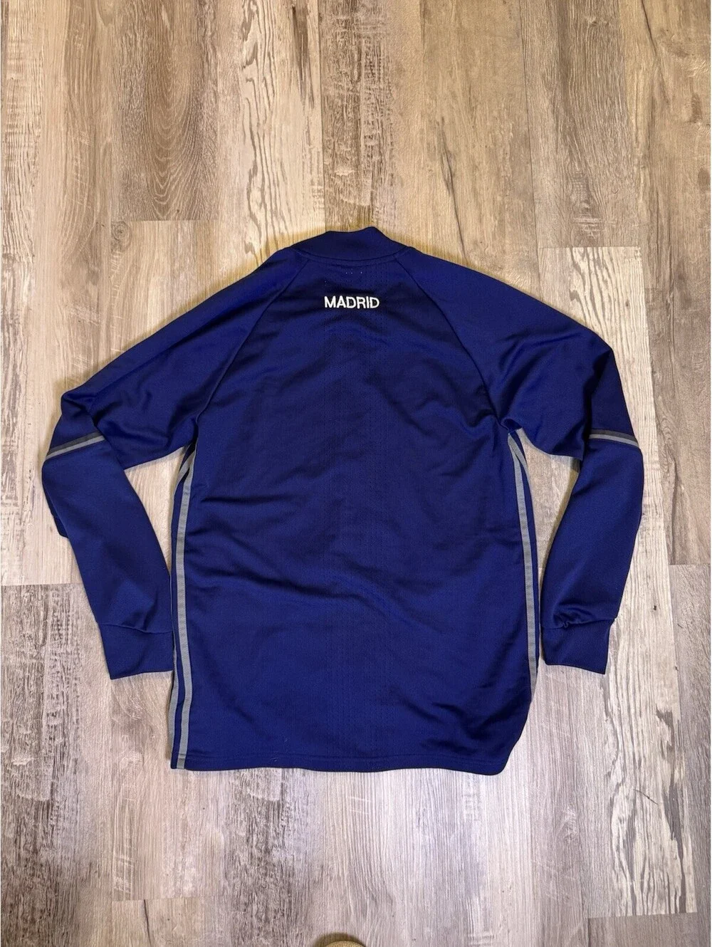 Adidas Climacool Madrid Men’s Medium Blue Full Zip Track Jacket 3 Stripe